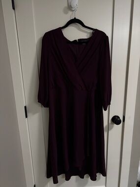 Women's Tommy Hilfiger Deep Plum Wrap Dress size 14